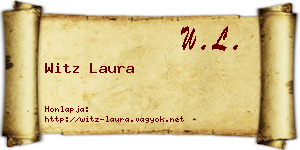 Witz Laura névjegykártya